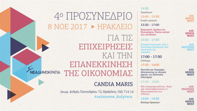 4ο Προσυνέδριο της Νέας Δημοκρατίας στο Ηράκλειο-Για τις Επιχειρήσεις και την Επανεκκίνηση της Οικονομίας