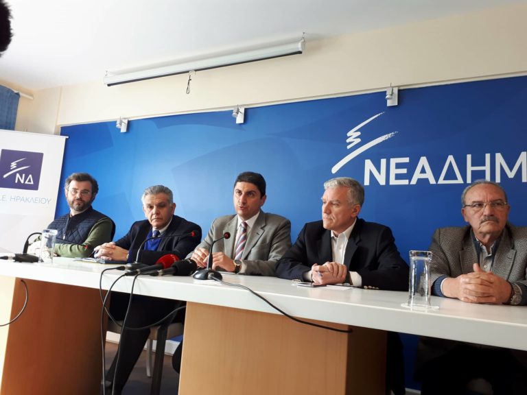 «Απαραίτητο αναπτυξιακό εργαλείο για την Κρήτη ο ΟΑΚ»   Συνέντευξη Τύπου Αυγενάκη και Βολουδάκη στη ΝΟΔΕ Ηρακλείου