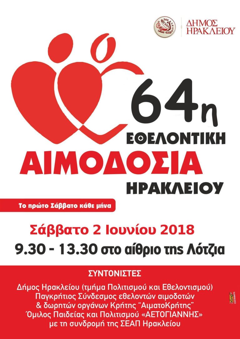 64η Εθελοντική Αιμοδοσία Ηρακλείου