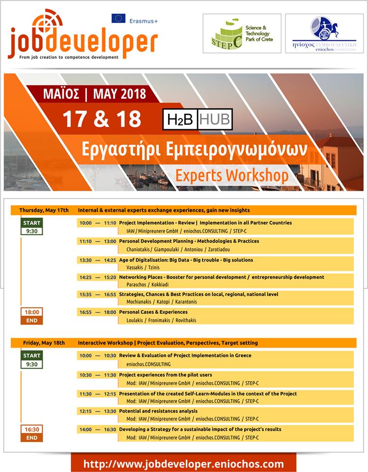 Job Developer project-Experts Workshop 17 & 18/05/2018