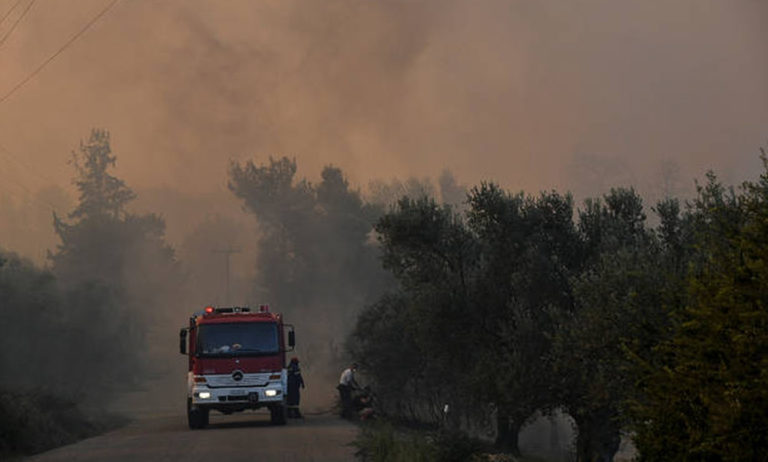 Ολονύχτια μάχη με τις φλόγες στην Εύβοια – Μαίνεται σε δύο μέτωπα η πυρκαγιά