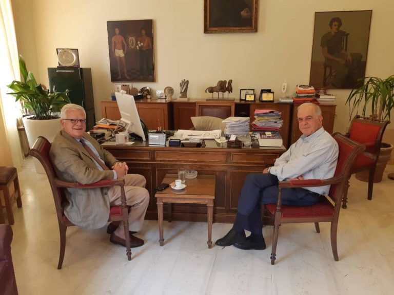 Συνάντηση Δημάρχου Ηρακλείου Β. Λαμπρινού με τον Πρύτανη του Πανεπιστημίου Κρήτης