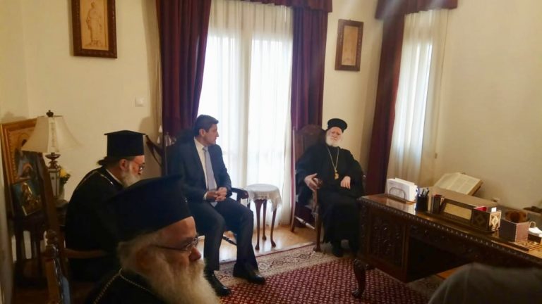 Συνάντηση με το Σεβασμιώτατο Άγιο Πρόεδρο και τους Σεβασμιώτατους Άγιους Αρχιερείς της Ιεράς Επαρχιακής Συνόδουτης Ημιαυτόνομης Εκκλησίας της Κρήτης είχε ο Γραμματέας της ΝΔ – Βουλευτής Ηρακλείου κ. Λευτέρης Αυγενάκης