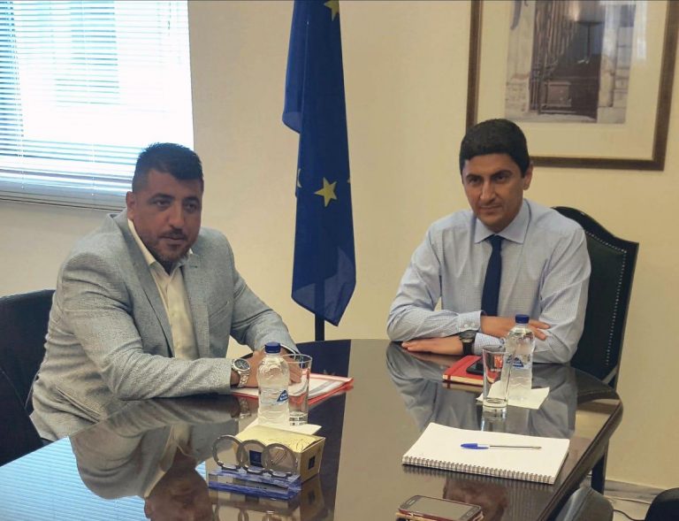 Συνάντηση Υφυπουργού Πολιτισμού και Αθλητισμού, Λευτέρη Αυγενάκη, με τον Πρόεδρο SL2 & FL, Λεωνίδα Λεουτσάκο