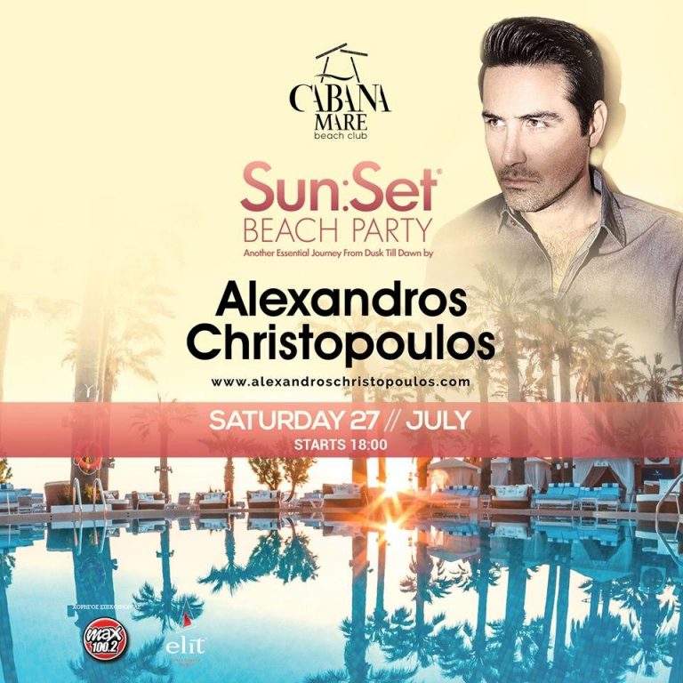 SunSet Party | Cabana Mare Chania | Saturday 27 July, 6 pm