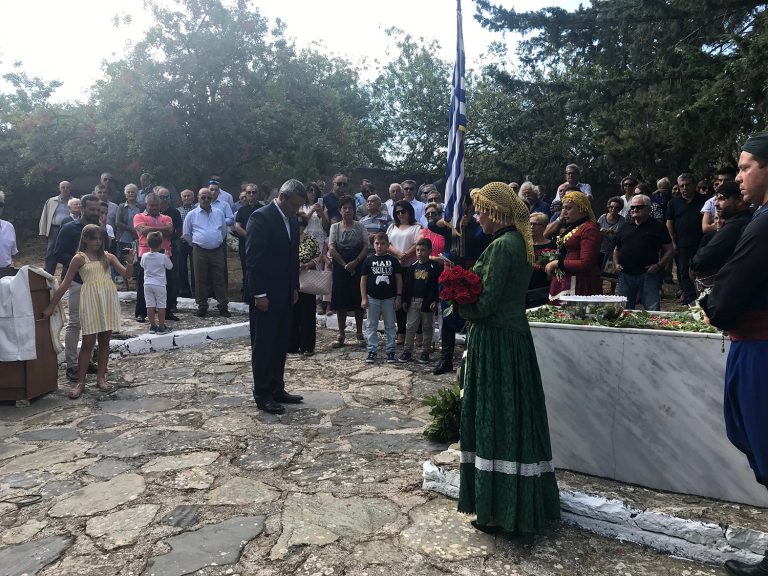 Στις εκδηλώσεις τιμής και μνήμης των εκτελεσθέντων της Δαμάστας και του Μαράθους ο Χάρης Μαμουλάκης