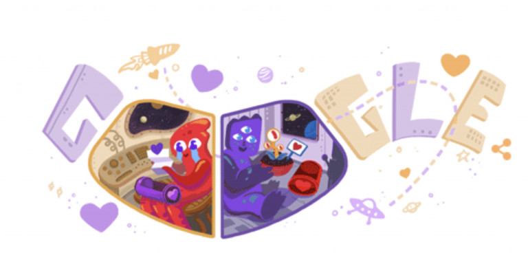 Google Doodle για τον Αγιο Βαλεντίνο, αλλά πρωτότυπο