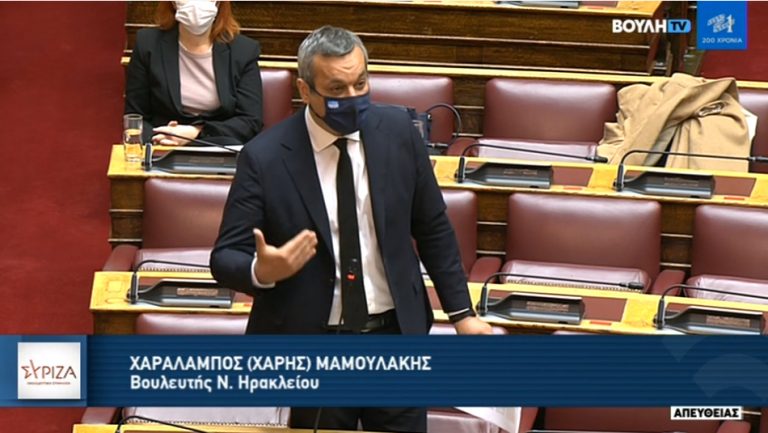 Ερώτηση προς τον Υπουργό Τουρισμού από τον Χάρη Μαμουλάκη