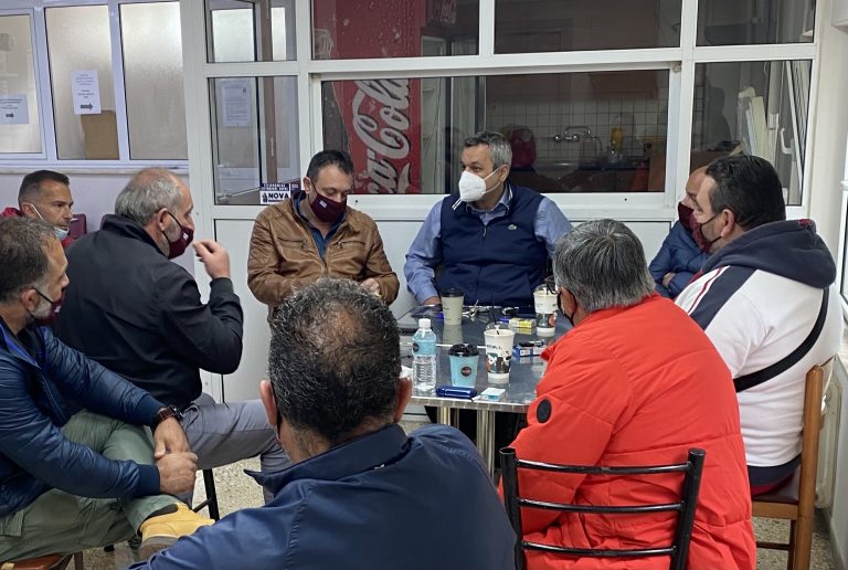 Συνάντηση με τον Πρόεδρο του Εργατικού Κέντρου Ηρακλείου, τον Πρόεδρο και μέλη του Σωματείου Οδηγών Τουριστικών Λεωφορείων Κρήτης “Ο Ερμής”