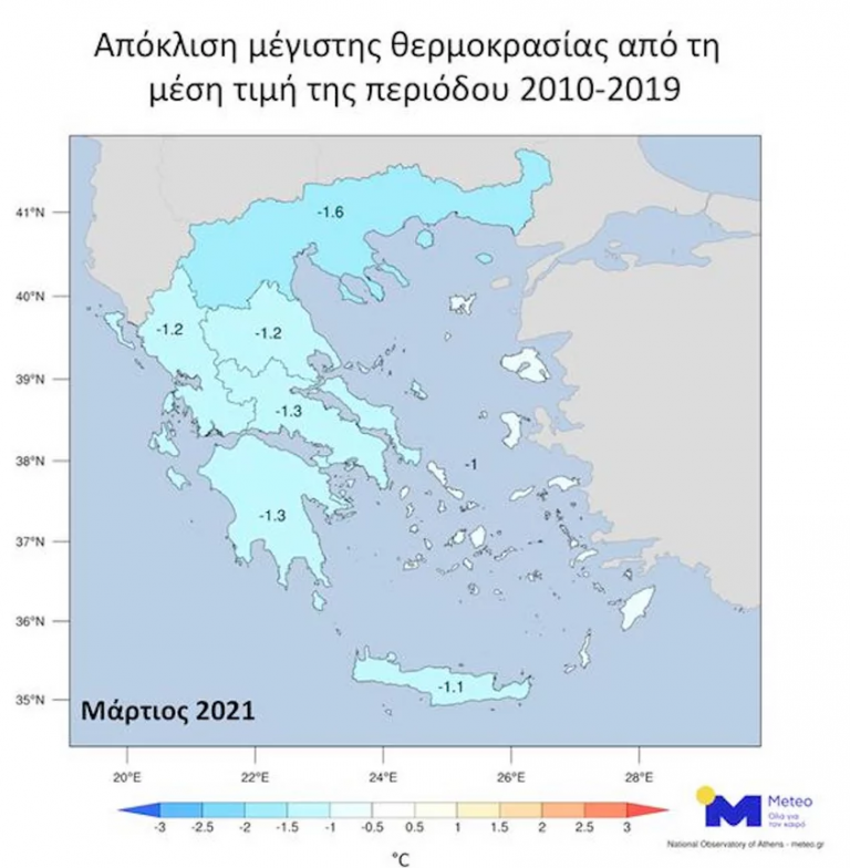 Meteo: Μάρτης… γδάρτης -Ο φετινός ήταν από τους πιο κρύους των τελευταίων ετών στην Ελλάδα