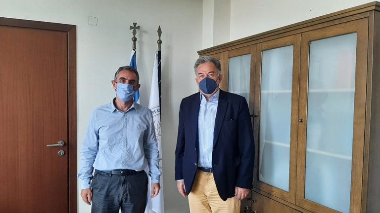 Συνάντηση Λογιάδη με τον πρύτανη του (ΕΛΜΕΠΑ), Νίκο Κατσαράκη