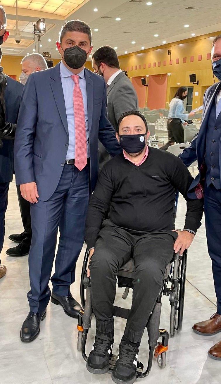 Ο πρόεδρος της Ελληνικής Παραολυμπιακής Επιτροπής (ΕΠΕ) Γιώργος Καπελλάκης σε εκδήλωση που οργάνωσε ο Υφυπουργός Αθλητισμού Λευτέρης Αυγενάκης με θέμα: «Ο ρόλος της Εθνικής Πλατφόρμας Αθλητικής Ακεραιότητας, στην αντιμετώπιση της χειραγώγησης των αθλητικών αγώνων»