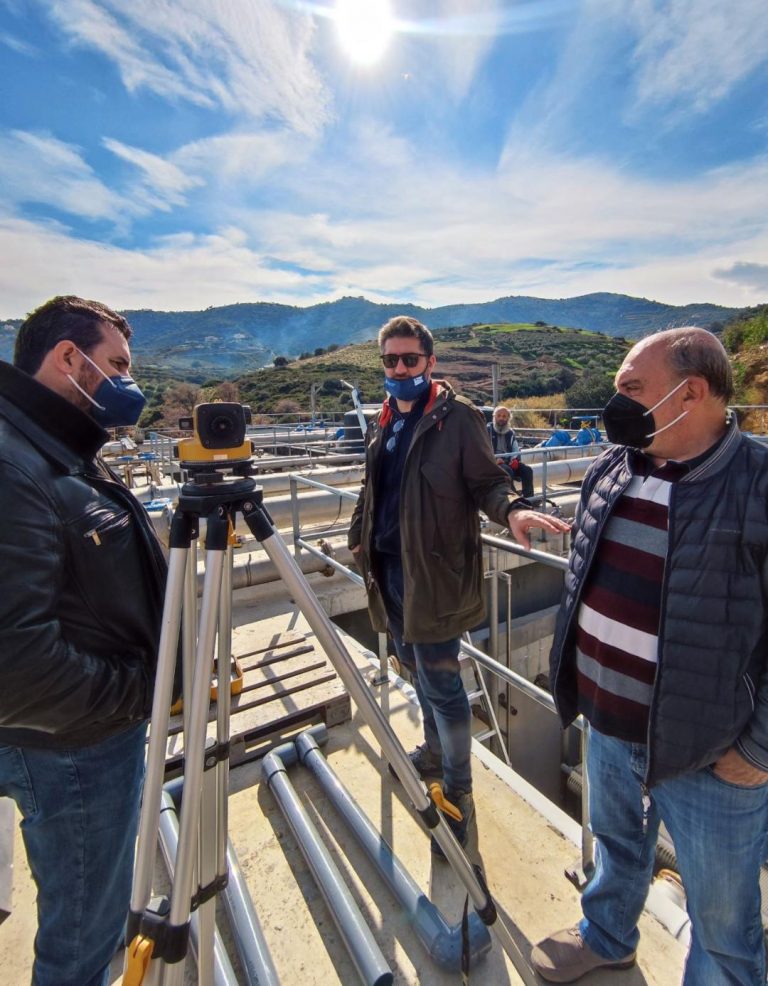 Στο εργοτάξιο της Μονάδας Επεξεργασίας Λυμάτων στην Αγία Πελαγία ο Δήμαρχος Μαλεβιζίου