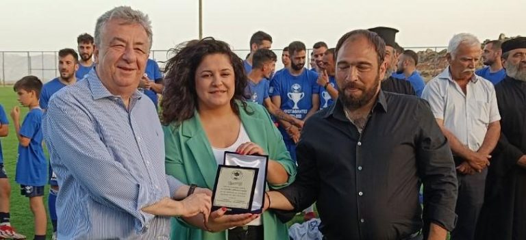Η γιορτή ανόδου του Ρούβα στην Α1 ΕΠΣΗ στο ανακαινισμένο γήπεδο του από την Περιφέρεια Κρήτης. Ευχαριστίες και βράβευση του Περιφερειάρχη για την προσφορά του στο Αθλητισμό