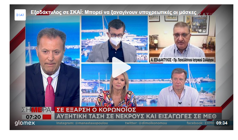 Εξαδάκτυλος: Πιθανό να γίνει ξανά υποχρεωτική η μάσκα