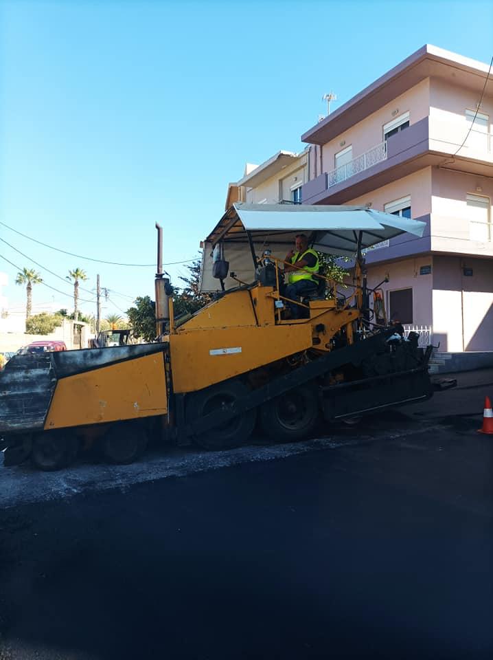 Συνεχίζονται οι ασφαλτοστρώσεις στην 3η Κοινότητα του Δήμου Ηρακλείου
