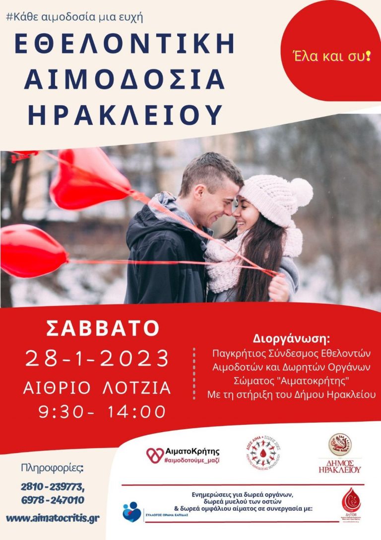 Εθελοντική Αιμοδοσία στο αίθριο της Λότζια