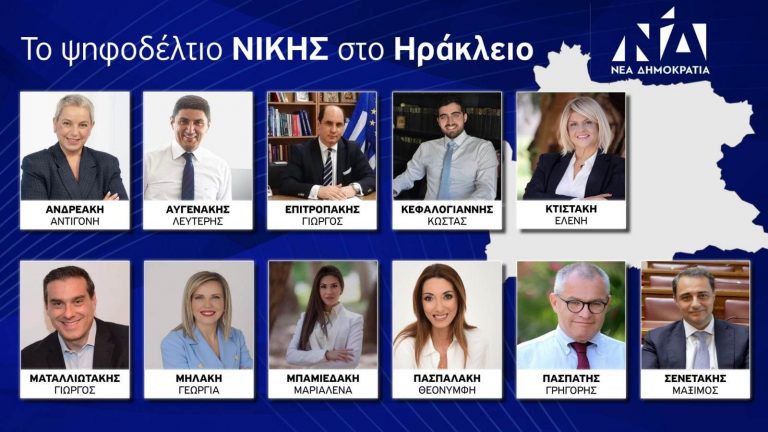 Παρουσίαση του ψηφοδελτίου της Νέας Δημοκρατίας στο Ηράκλειο με την παρουσία και του Υπουργού Επικρατείας  Γιώργου Γεραπετρίτη.
