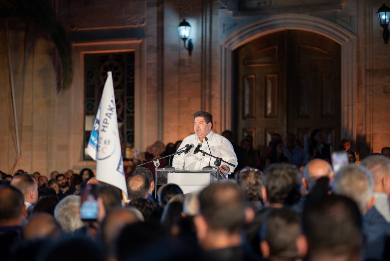 Ομιλία Μιχάλη Καραμαλάκη χθες στην Πλατεία Αγιου Τίτου