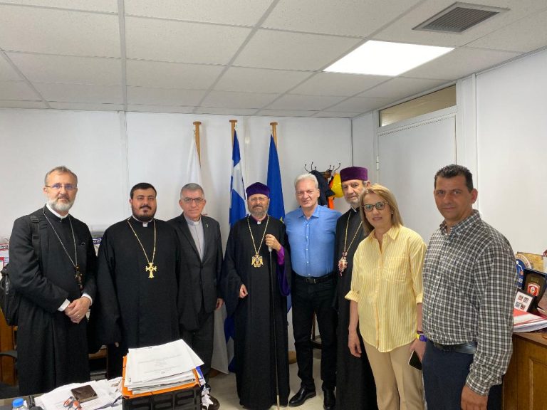 Συνάντηση του Δημάρχου Ηρακλείου Αλέξη Καλοκαιρινού με τον Πατριάρχη Κωνσταντινουπόλεως των Αρμενίων Σαχάκ Μασαλιάν
