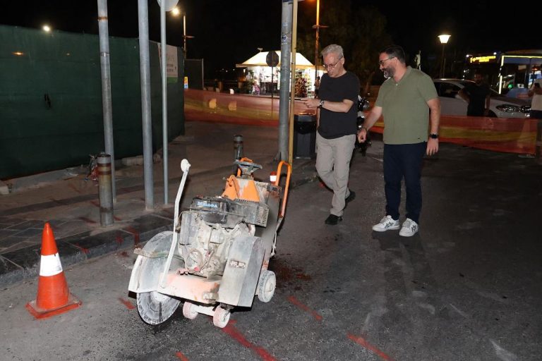 Ολοκληρώθηκαν οι νυχτερινές εργασίες στην οδό Αβέρωφ για το έργο ανάπλασης της πλ. Ελευθερίας