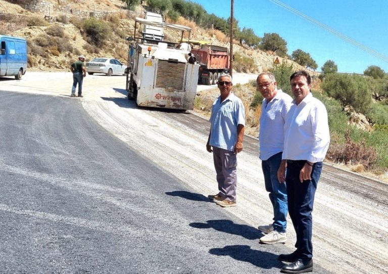 Αυτοψία Αντιπεριφερειάρχη Ηρακλείου στο οδικό έργο Γούβες-Καλό Χωριό-Καστέλι