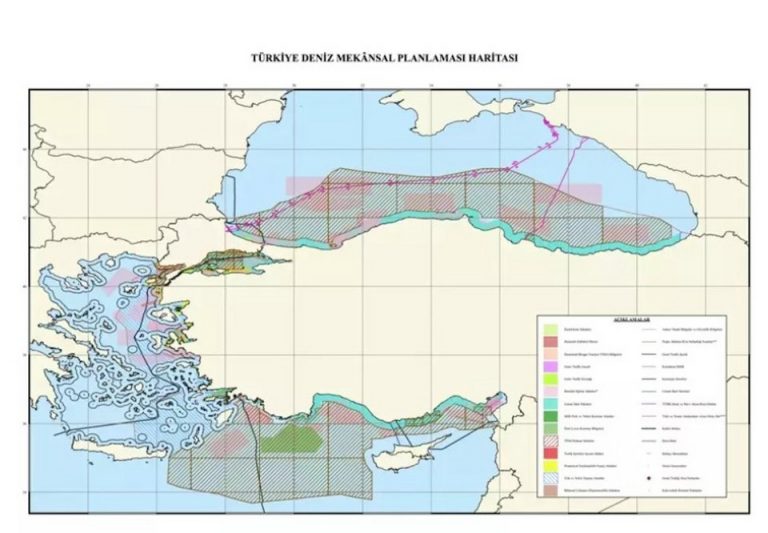 Milliyet – «Γαλάζια Πατρίδα»: Η Τουρκία, με τον χάρτη για τον θαλάσσιο χωροταξικό σχεδιασμό της, κόβει το Αιγαίο στα δύο