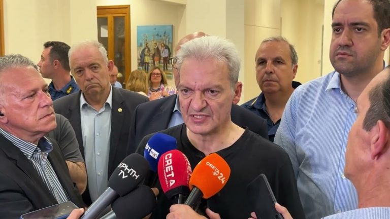 Αυτοψία από τον Υπουργό Κλιματικής Κρίσης & Πολιτικής Προστασίας στο Δήμο Ηρακλείου
