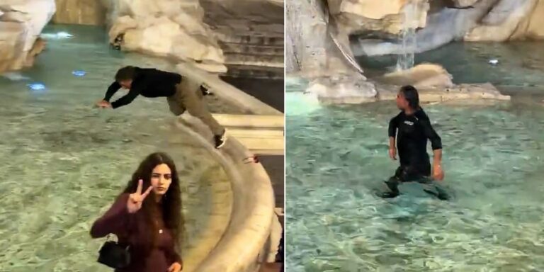 Τουρίστας έκανε μακροβούτι στη Φοντάνα ντι Τρέβι και οι Ιταλοί έγιναν έξαλλοι -Ζητούν τεράστιο πρόστιμο