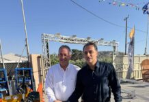 O Βουλευτής ΝΔ Ηρακλείου Μάξιμος Σενετάκης στα εγκαίνια της 20ής Γεωργικής Έκθεσης Μεσαράς, στους Βώρους